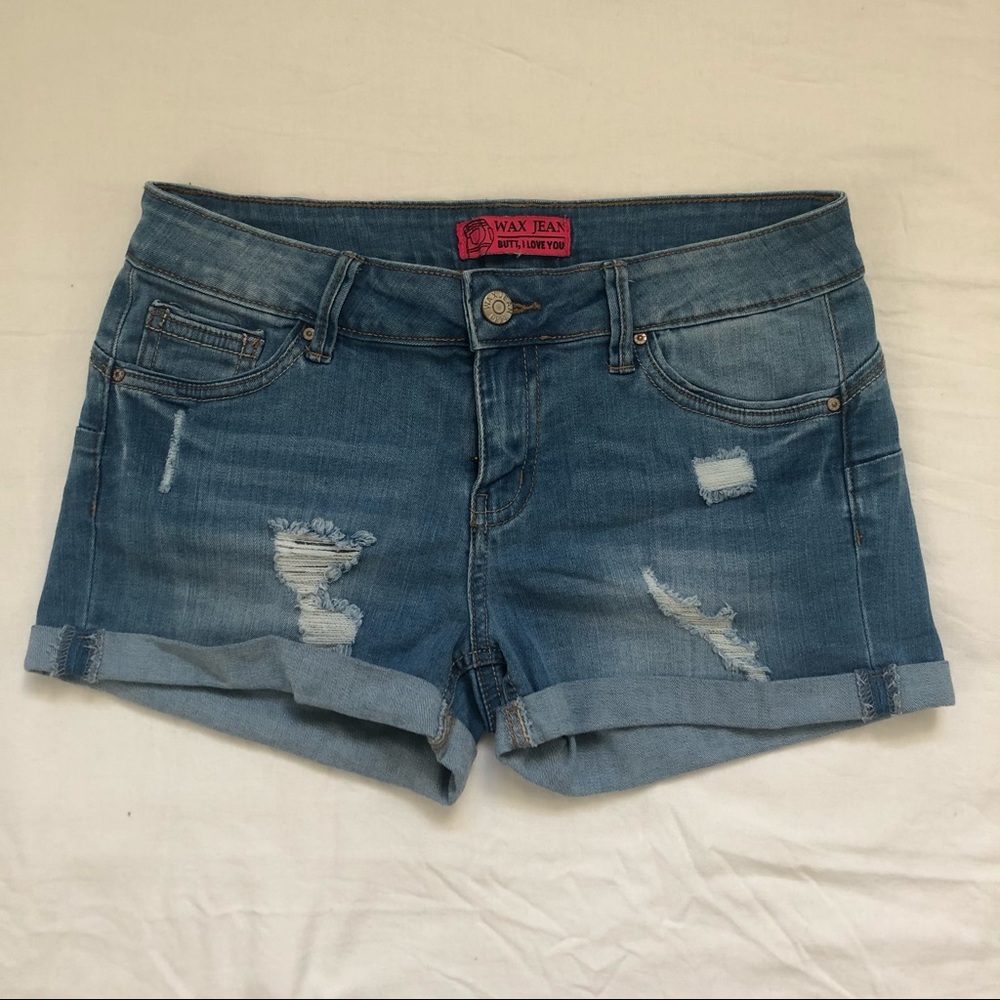 Wax Jeans Butt Lifting Ripped Jean Shorts!